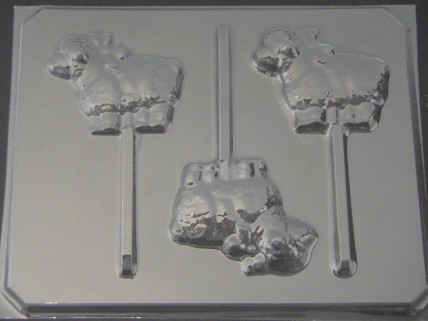 618 Sheep Chocolate or Hard Candy Lollipop Mold